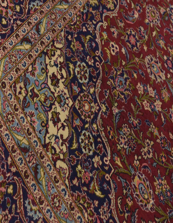 Detail image of 9' 7 x 14' 2 Hand Knotted Kashan Persian Wool Rug