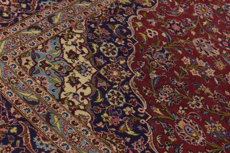 Detail image of 290cm x 430cm anudado a mano Kashan Alfombra Persa Lana