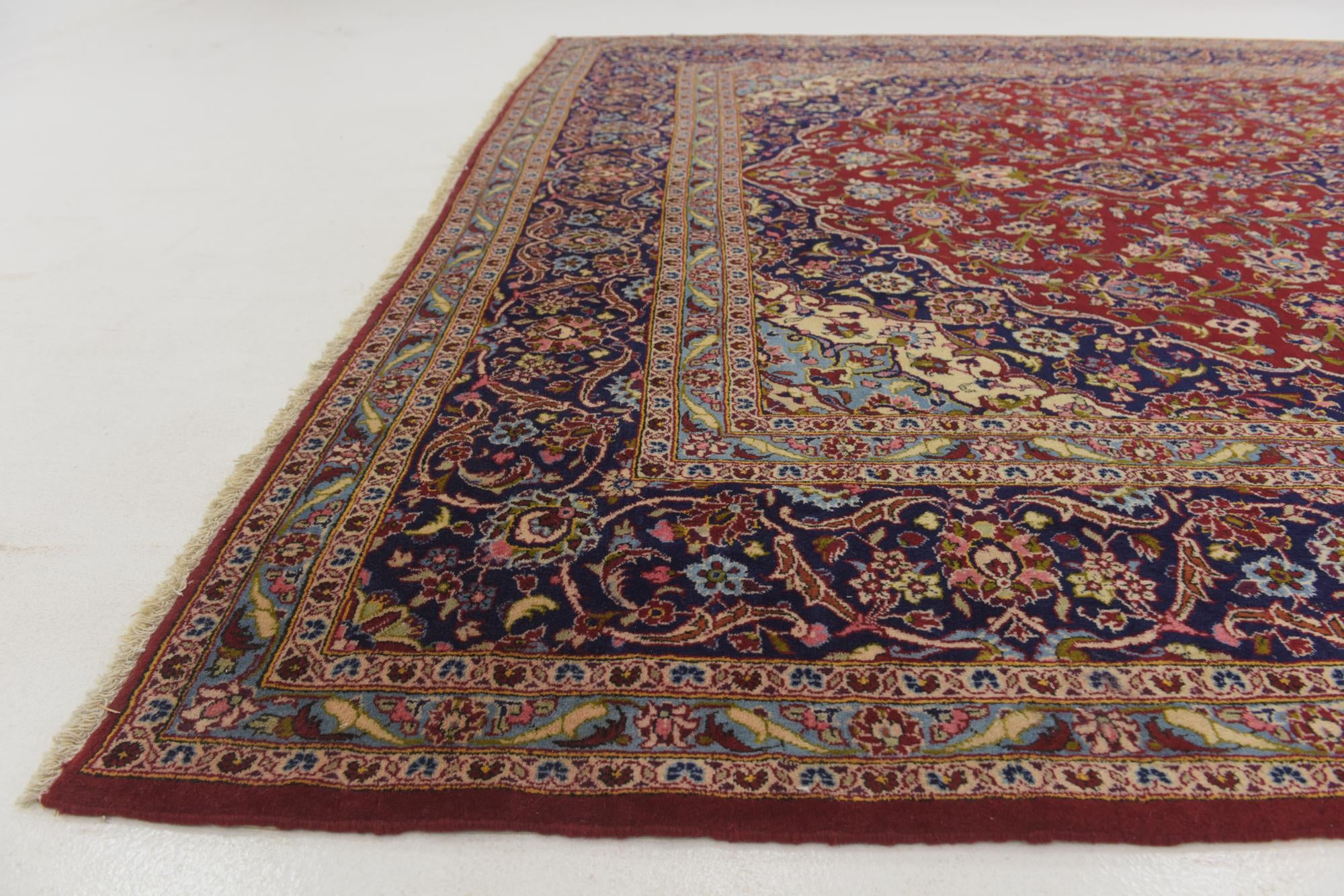 290cm x 430cm anudado a mano Kashan Alfombra Persa Lana