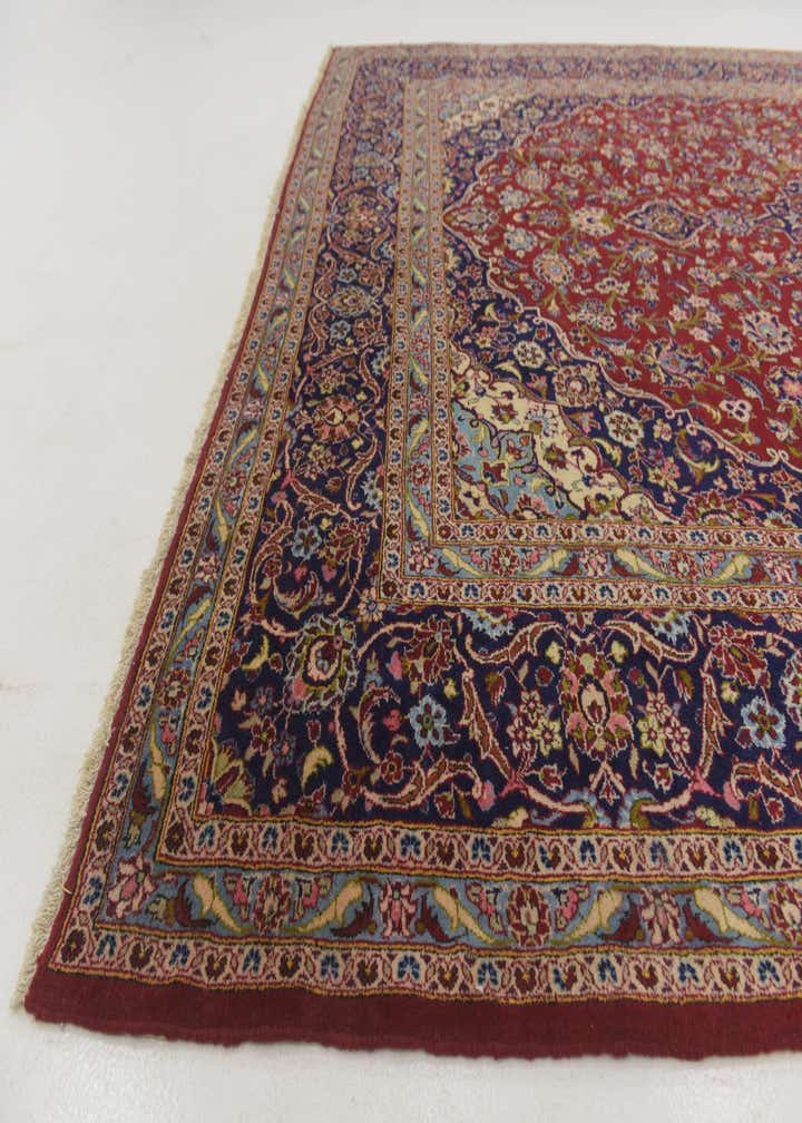 9' 7 x 14' 2 Hand Knotted Kashan Persian Wool Rug