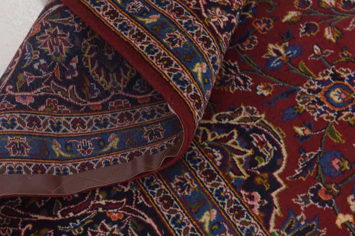 9' 10 x 14' 4 Hand Knotted Kashan Persian Wool Rug