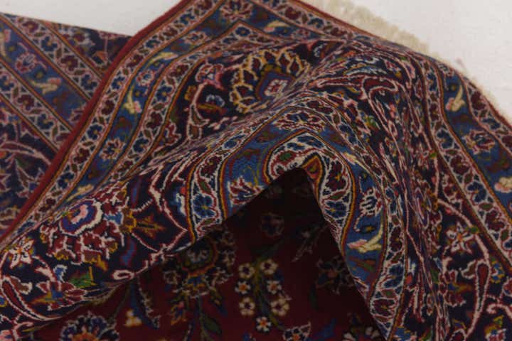 9' 10 x 14' 4 Hand Knotted Kashan Persian Wool Rug