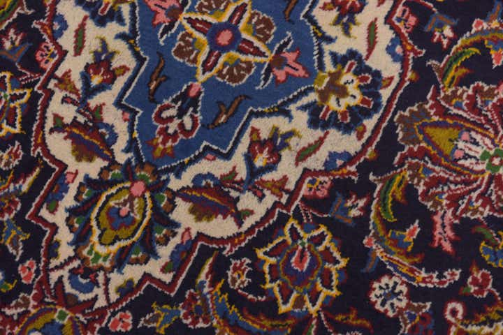9' 10 x 14' 4 Hand Knotted Kashan Persian Wool Rug