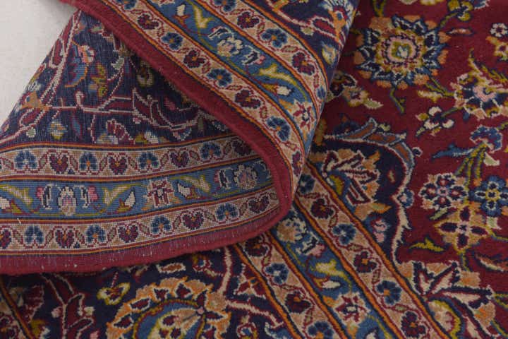 9' 9 x 13' 2 Hand Knotted Kashan Persian Wool Rug