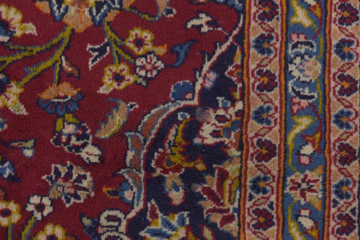 9' 9 x 13' 2 Hand Knotted Kashan Persian Wool Rug