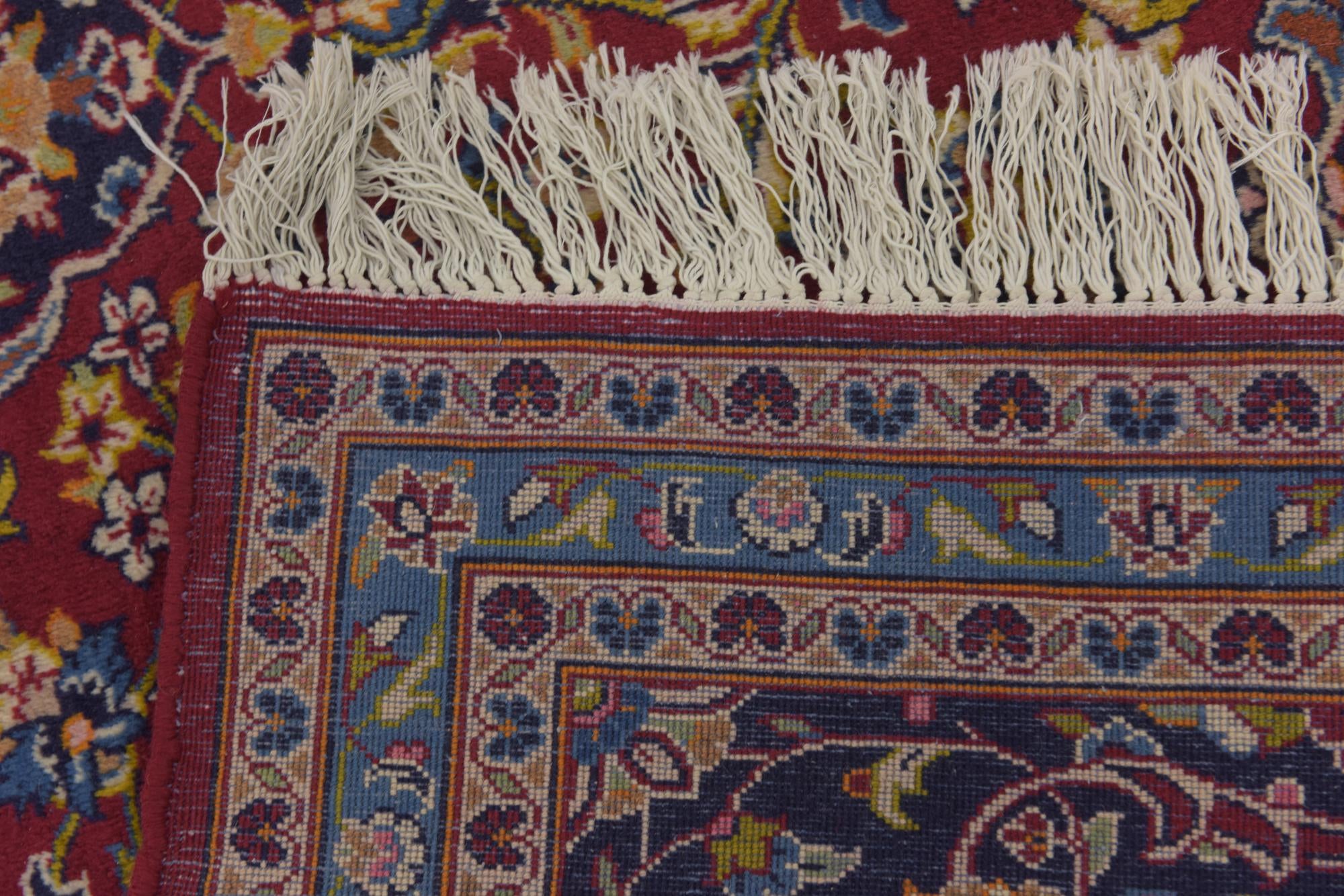 9' 9 x 13' 2 Hand Knotted Kashan Persian Wool Rug