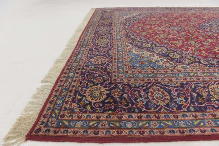 9' 9 x 13' 2 Hand Knotted Kashan Persian Wool Rug
