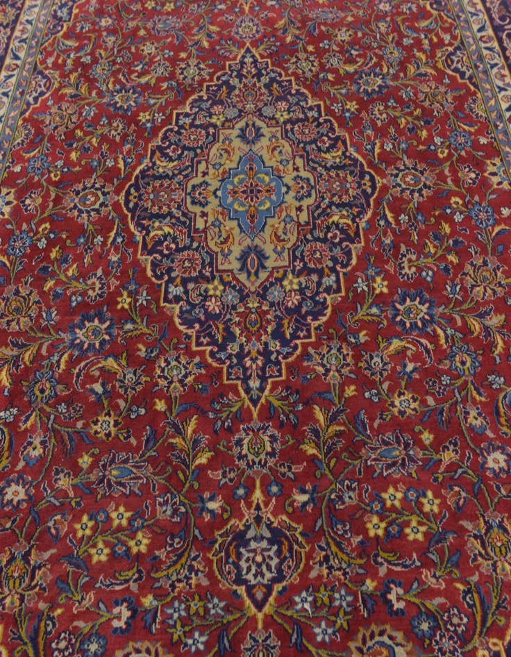 Detail image of 10' x 13' 6  Hand Knotted Kashan Persian Wool Rug