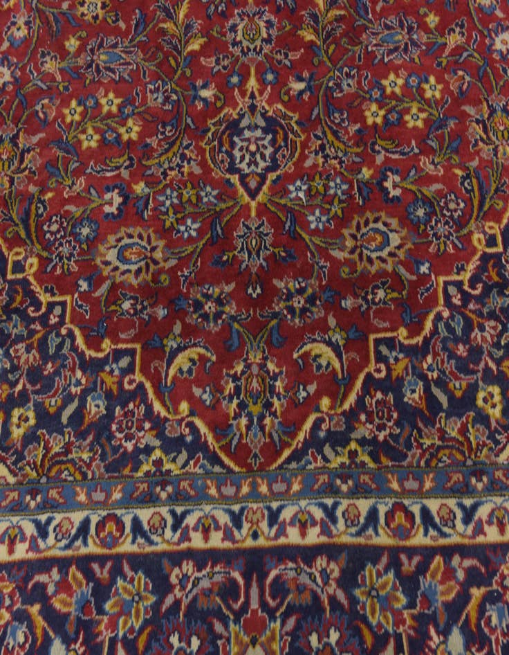 Detail image of 10' x 13' 6  Hand Knotted Kashan Persian Wool Rug