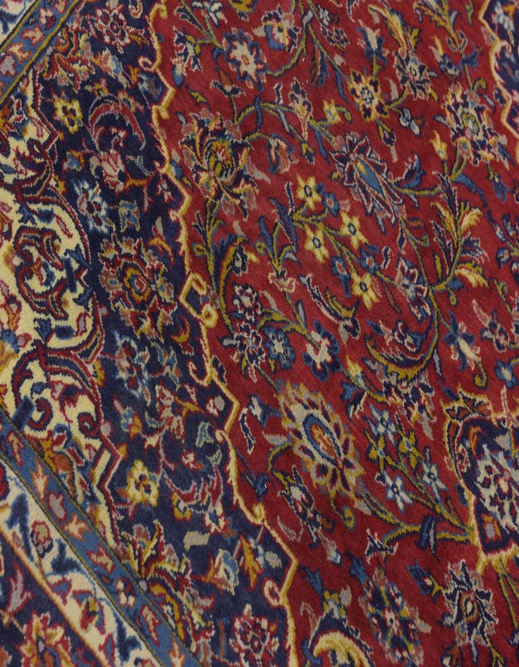 Detail image of 10' x 13' 6  Hand Knotted Kashan Persian Wool Rug