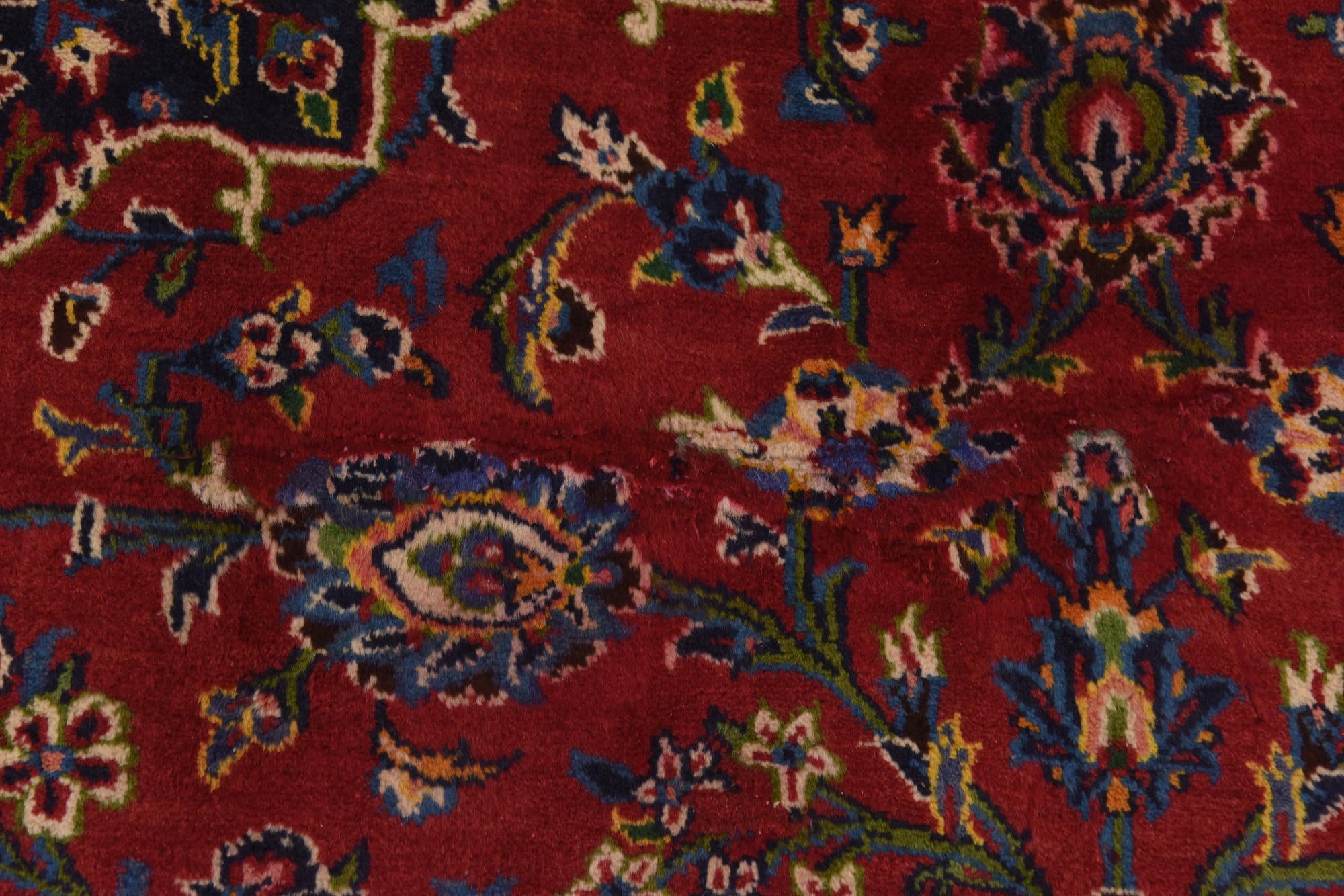 9' 6 x 13' Hand Knotted Kashan Persian Wool Rug