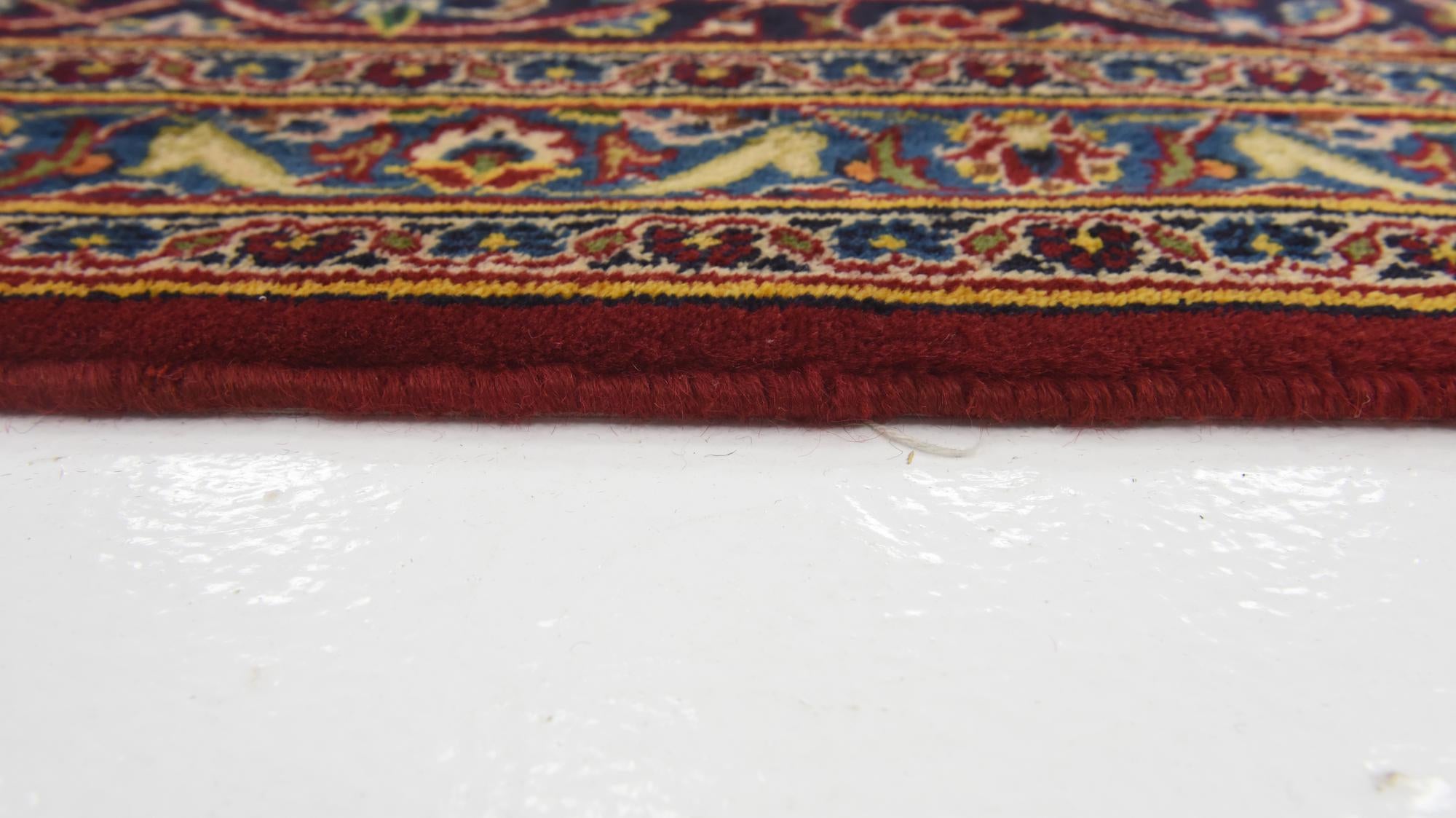 9' 6 x 13' Hand Knotted Kashan Persian Wool Rug