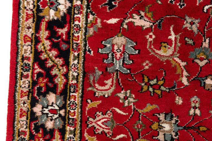 5' 7 x 8' 5 Hand Knotted Kashan Wool Rug