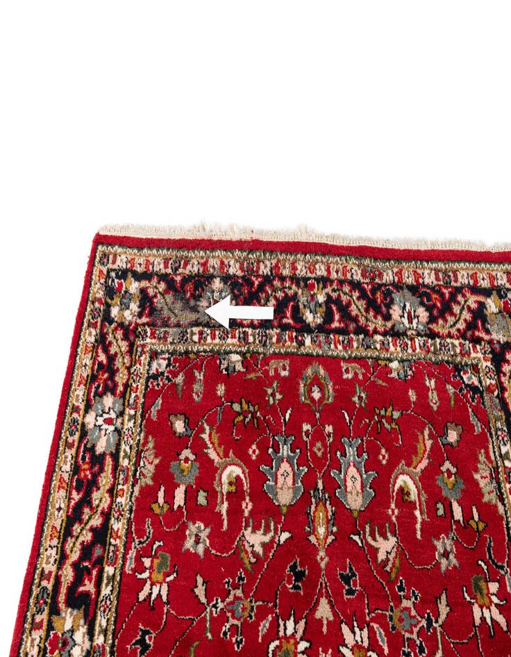 Detail image of 5' 7 x 8' 5  Hand Knotted Kashan Wool Rug