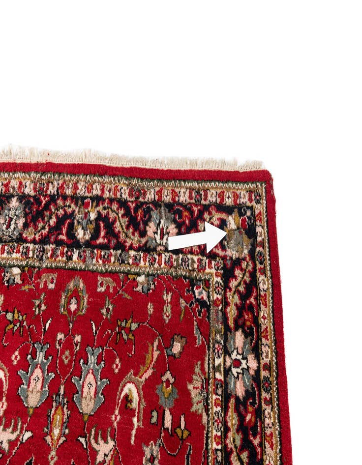 Detail image of 5' 7 x 8' 5  Hand Knotted Kashan Wool Rug