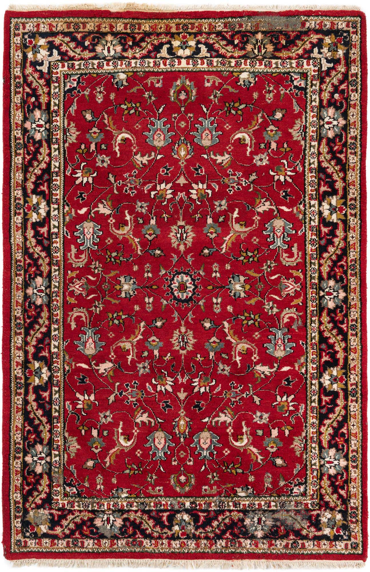 5' 7 x 8' 5 Hand Knotted Kashan Wool Rug
