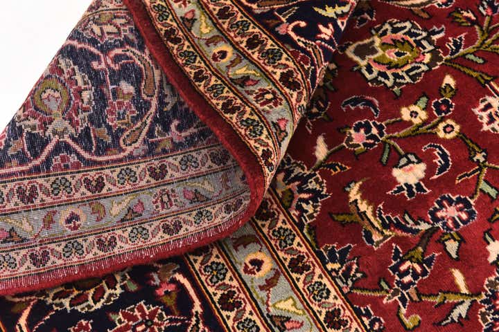 9' 8 x 13' 5 Hand Knotted Kashan Persian Wool Rug