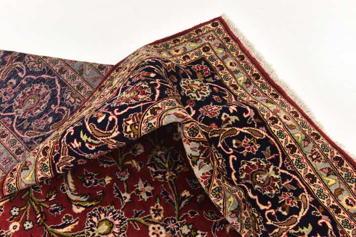 9' 8 x 13' 5 Hand Knotted Kashan Persian Wool Rug