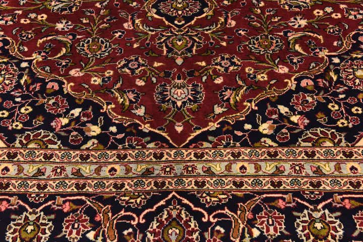 9' 8 x 13' 5 Hand Knotted Kashan Persian Wool Rug