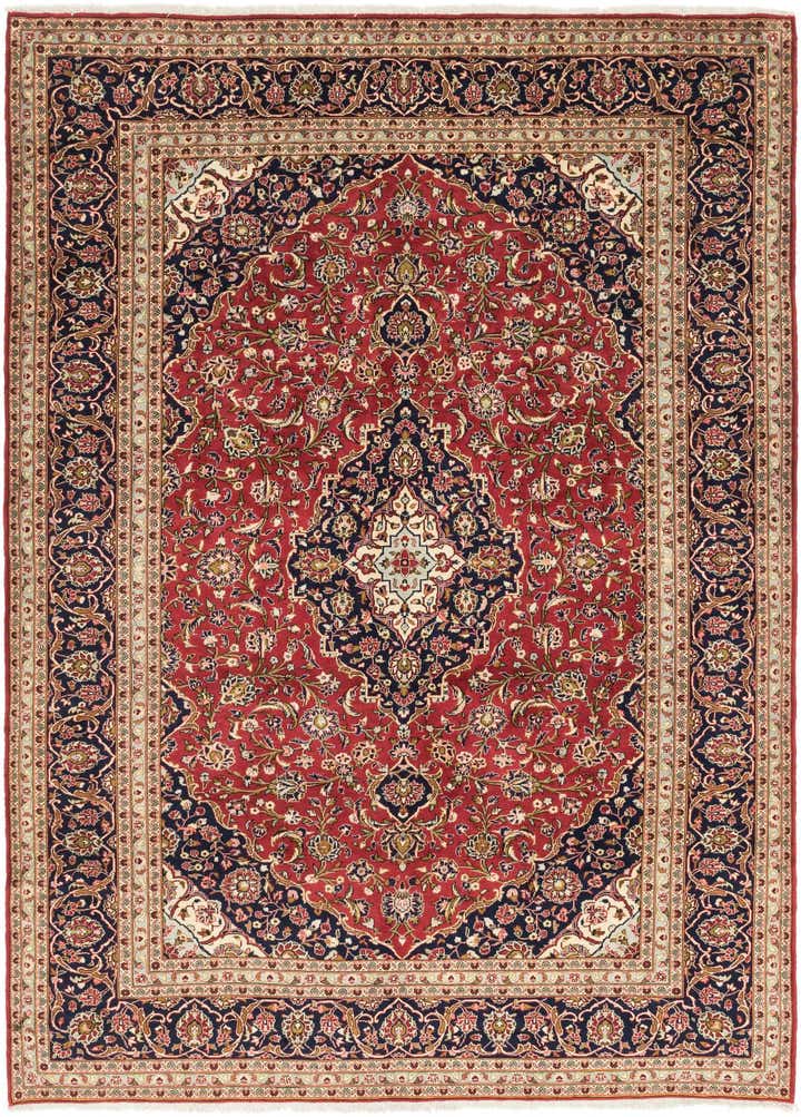 9' 8 x 13' 5 Hand Knotted Kashan Persian Wool Rug