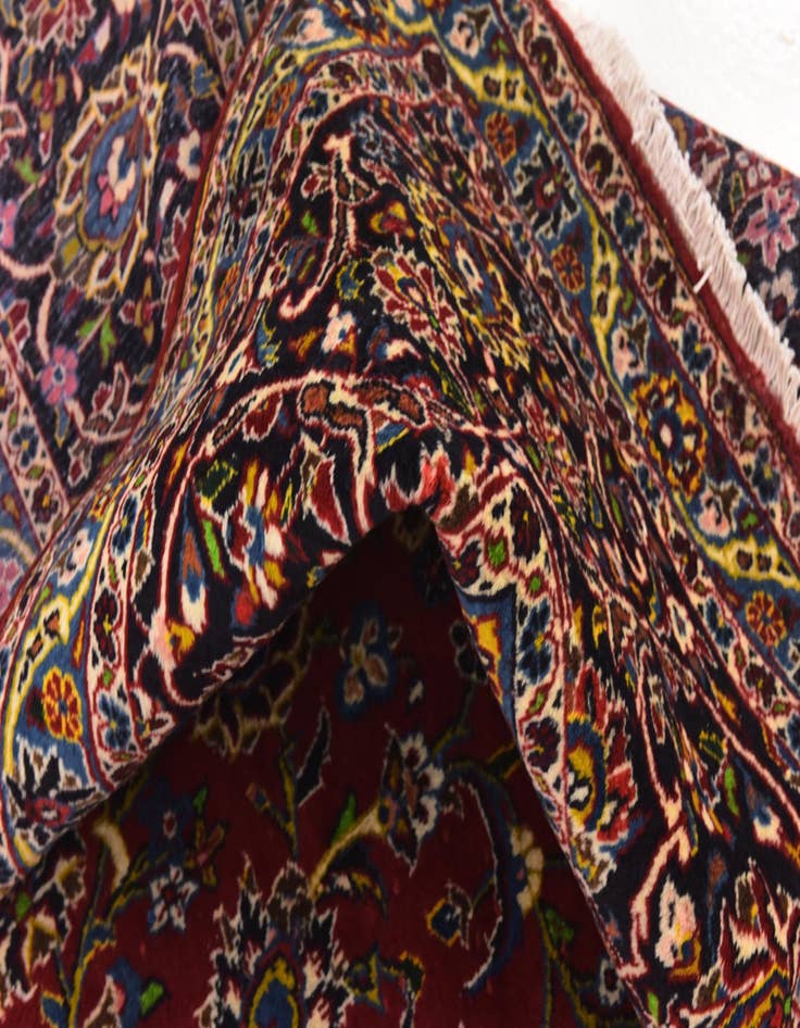 Detail image of 10' 5 x 14' 3 Hand Knotted Kashan Persian Wool Rug
