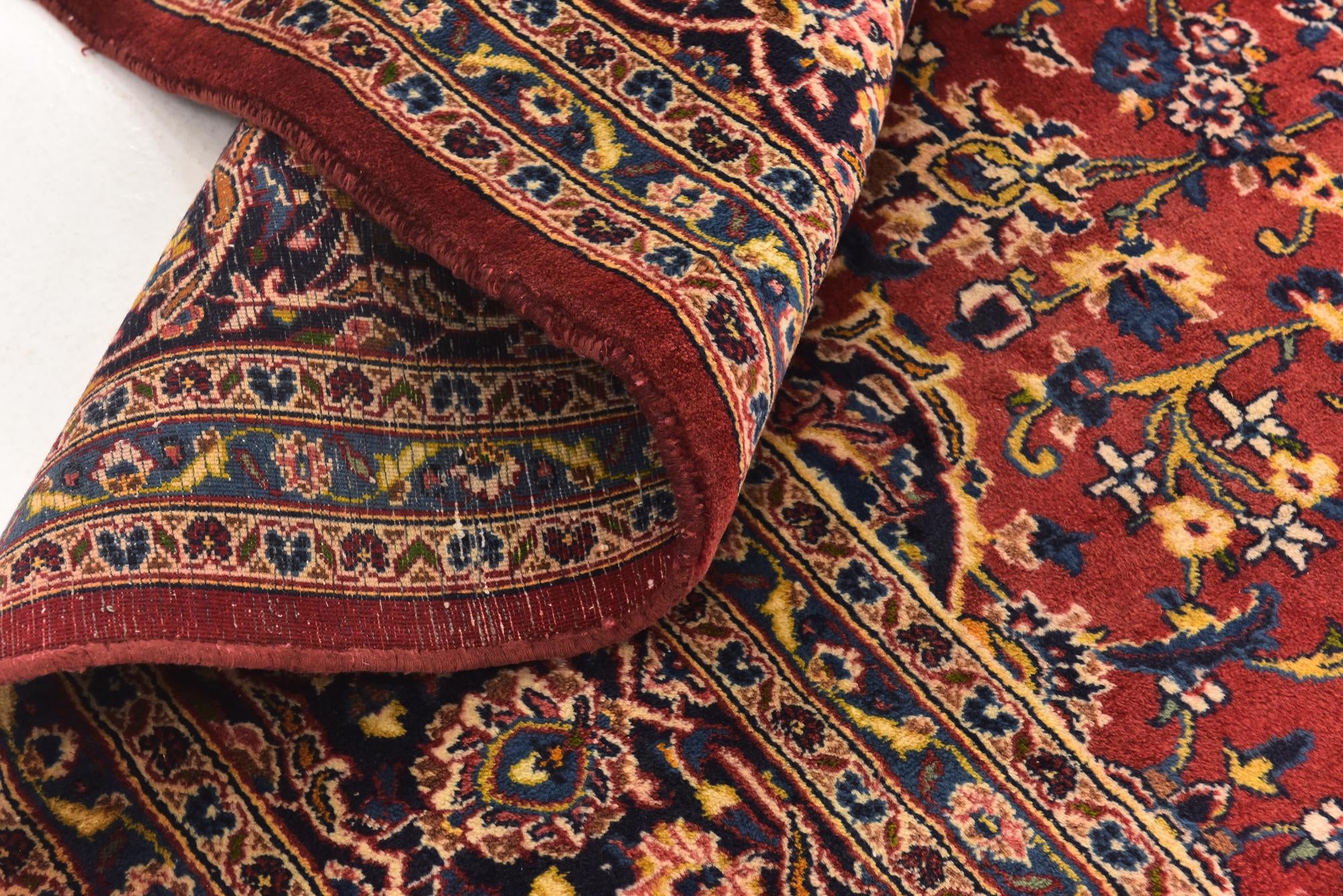 9' 10 x 12' 8 Hand Knotted Kashan Persian Wool Rug