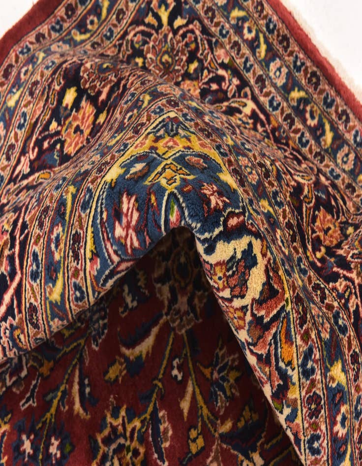 Detail image of 9' 10 x 12' 8 Hand Knotted Kashan Persian Wool Rug