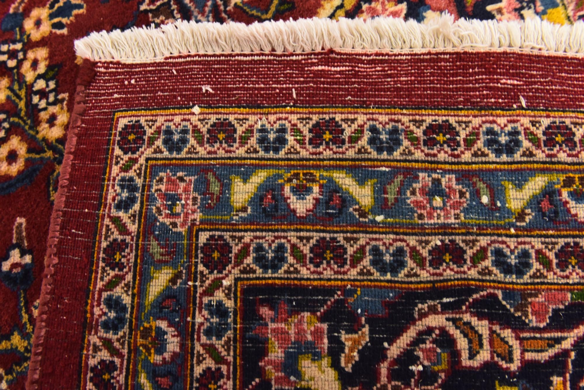 9' 10 x 12' 8 Hand Knotted Kashan Persian Wool Rug