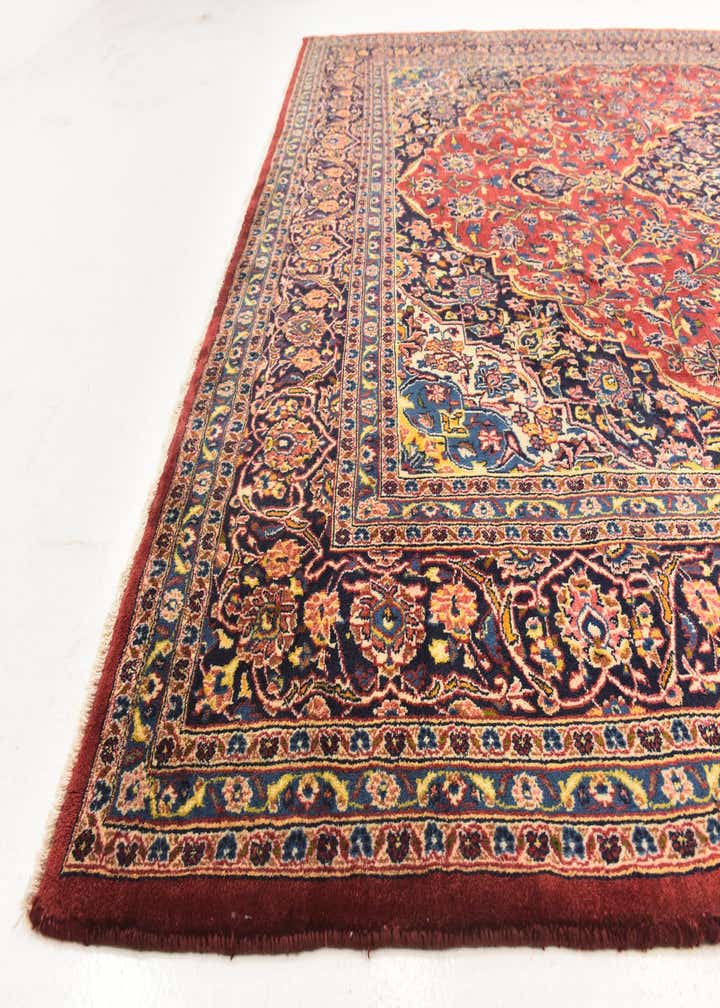 9' 10 x 12' 8 Hand Knotted Kashan Persian Wool Rug
