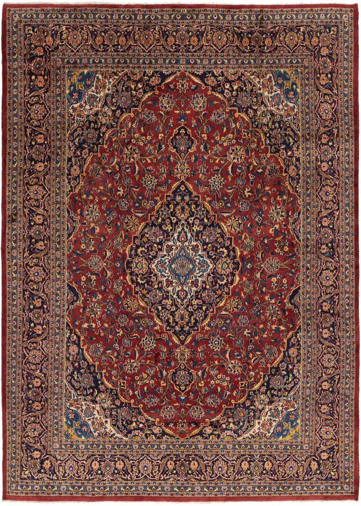 9' 10 x 12' 8 Hand Knotted Kashan Persian Wool Rug