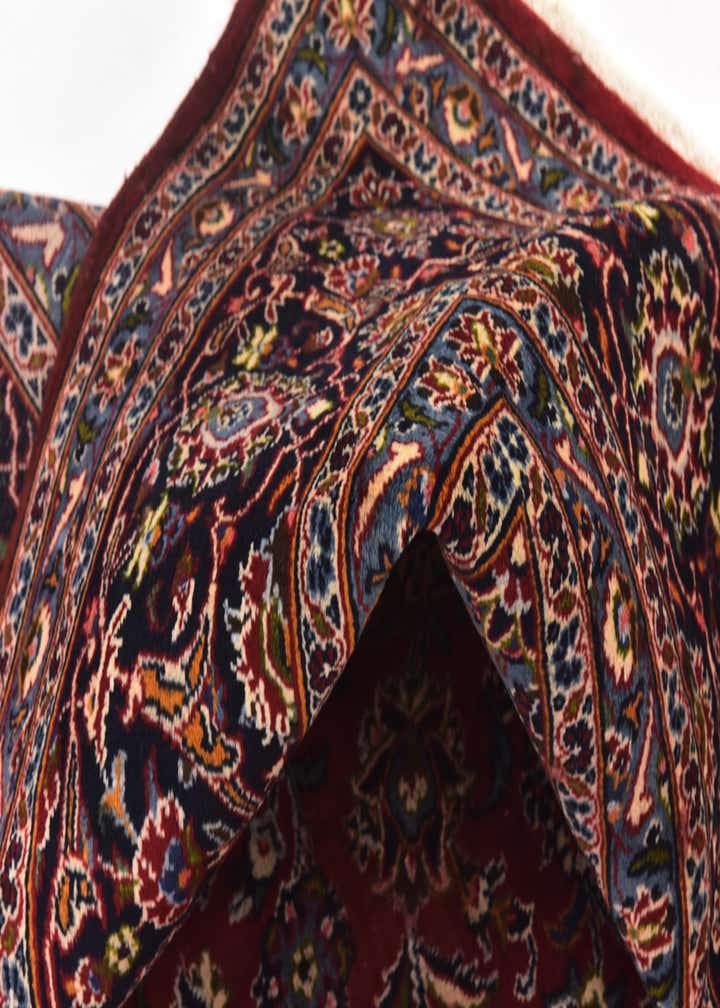 9' 9 x 12' 6 Hand Knotted Kashan Persian Wool Rug