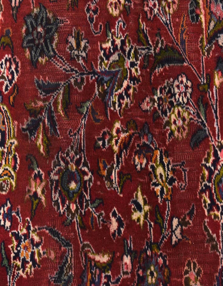 Detail image of 9' 9 x 12' 6 Hand Knotted Kashan Persian Wool Rug