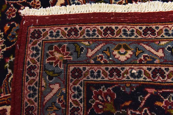 9' 9 x 12' 6 Hand Knotted Kashan Persian Wool Rug
