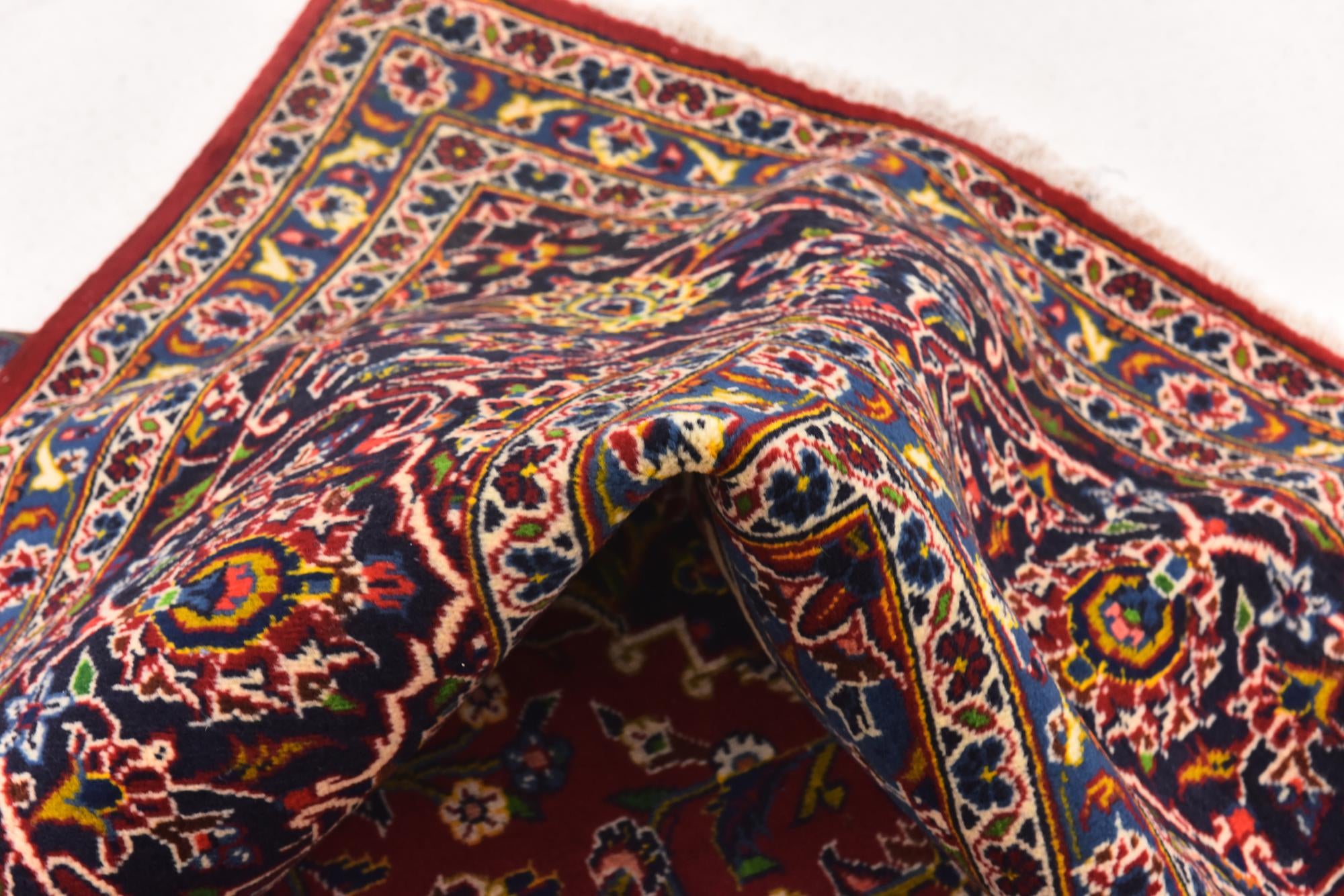 9' 10 x 13' 5 Hand Knotted Kashan Persian Wool Rug
