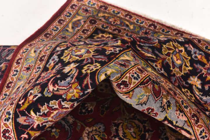 9' 7 x 12' 8 Hand Knotted Kashan Persian Wool Rug