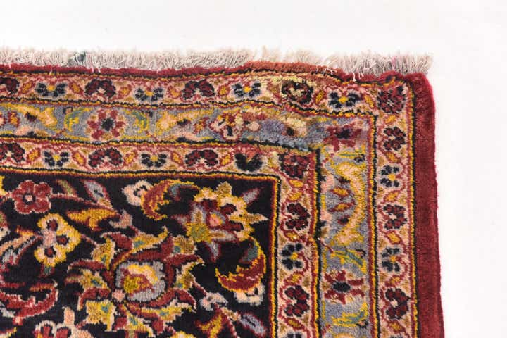 9' 7 x 12' 8 Hand Knotted Kashan Persian Wool Rug