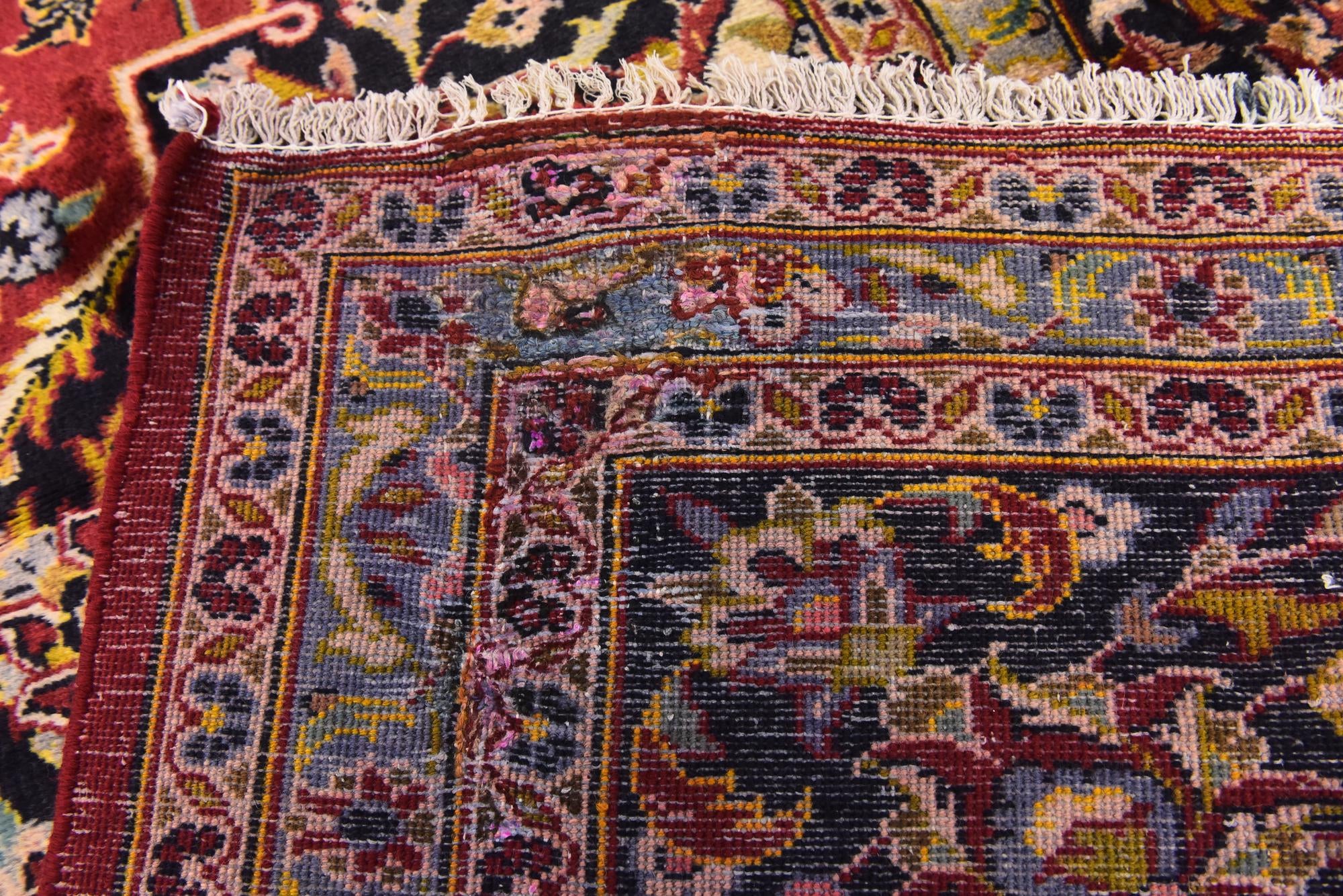 9' 7 x 12' 8 Hand Knotted Kashan Persian Wool Rug
