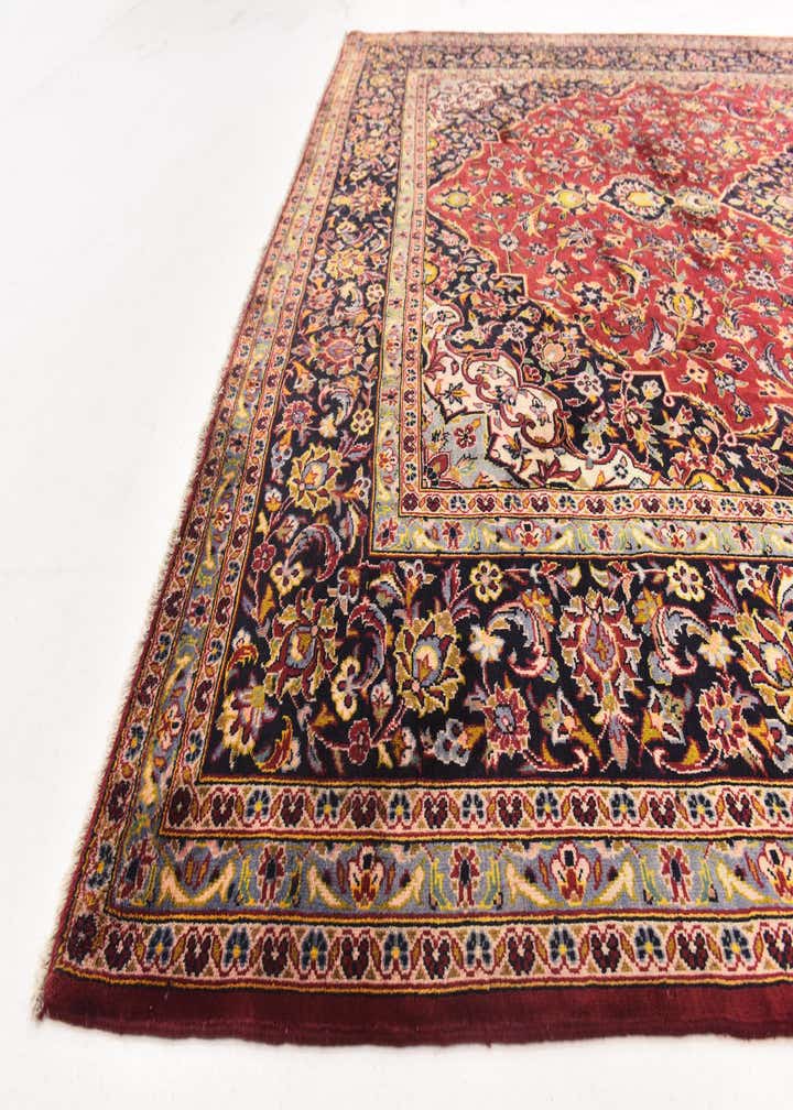 9' 7 x 12' 8 Hand Knotted Kashan Persian Wool Rug