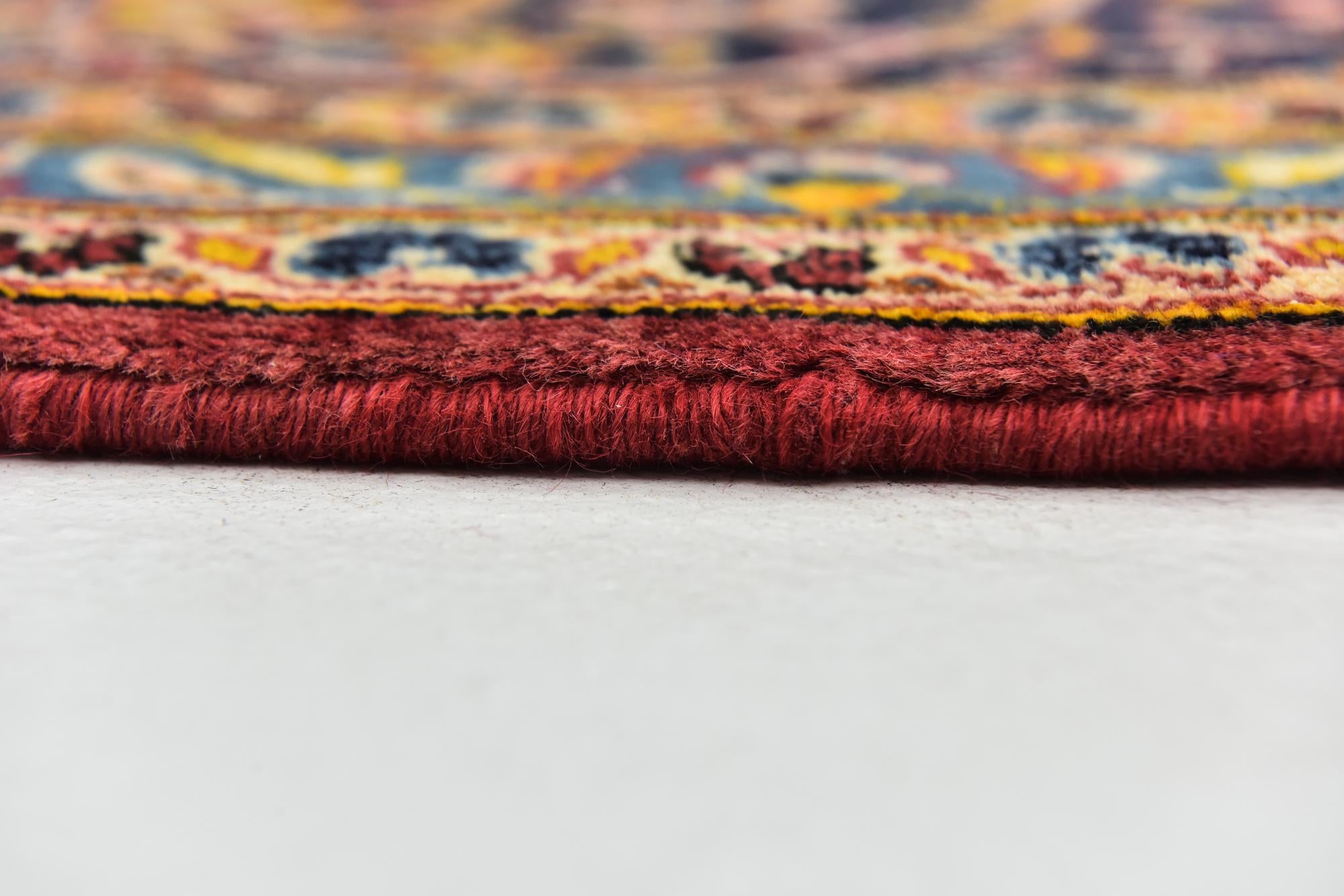 9' 9 x 13' Hand Knotted Kashan Persian Wool Rug