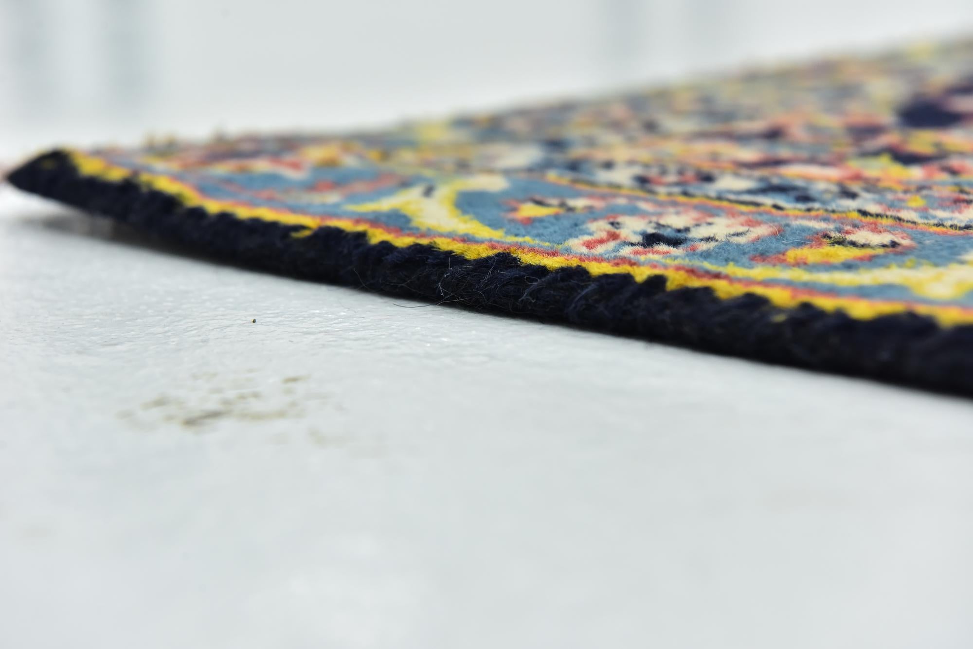 9' 7 x 12' 10 Hand Knotted Kashan Persian Wool Rug