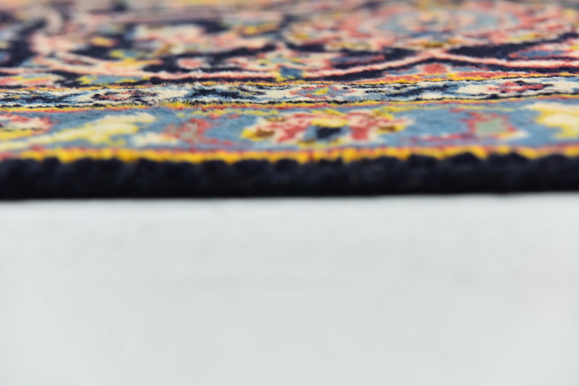 9' 7 x 12' 10 Hand Knotted Kashan Persian Wool Rug