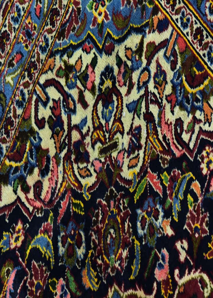 9' 9 x 13' 4 Hand Knotted Kashan Persian Wool Rug