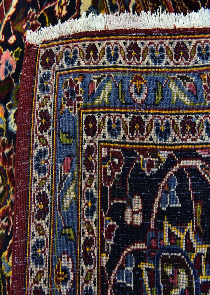 9' 9 x 13' 4 Hand Knotted Kashan Persian Wool Rug