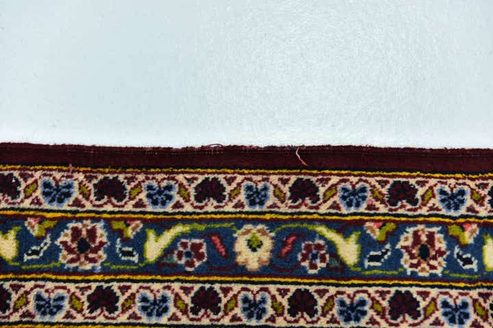 9' 8 x 12' 10 Hand Knotted Kashan Persian Wool Rug