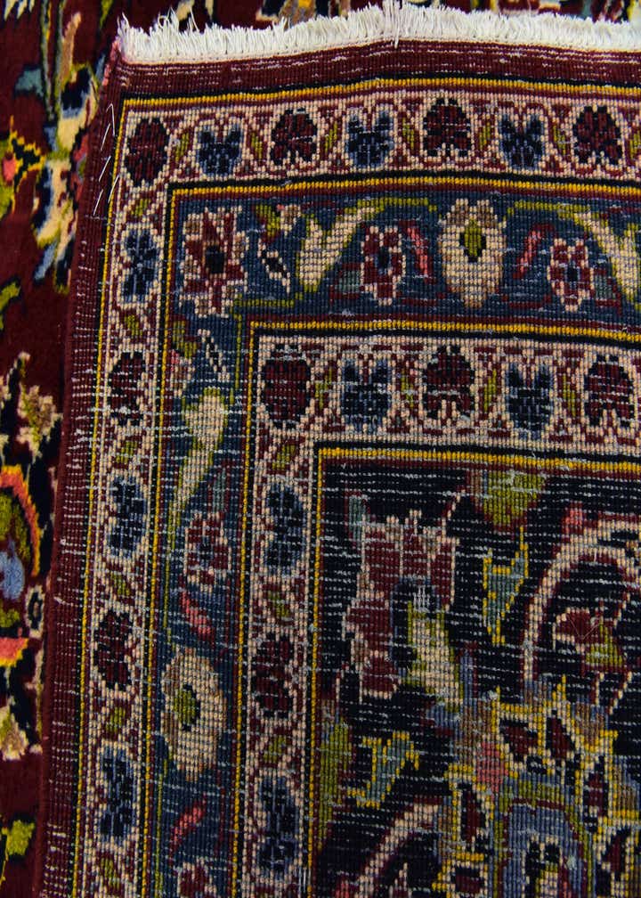 9' 8 x 12' 10 Hand Knotted Kashan Persian Wool Rug