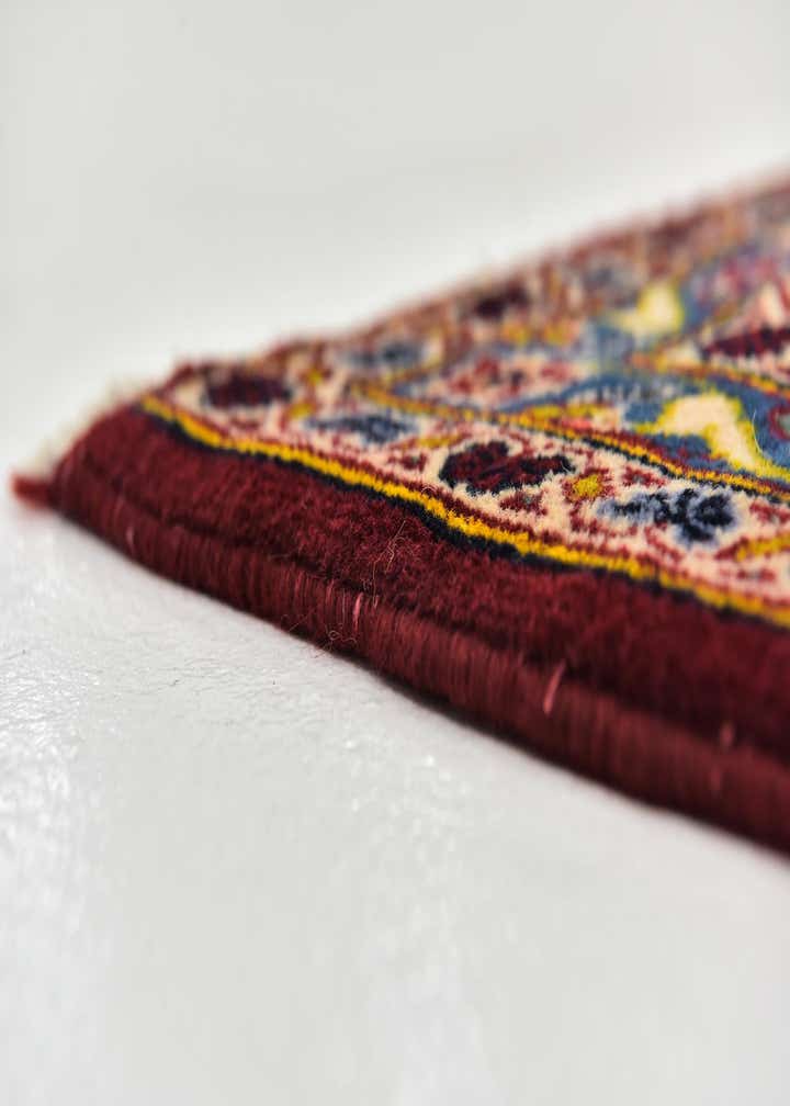 9' 8 x 12' 10 Hand Knotted Kashan Persian Wool Rug