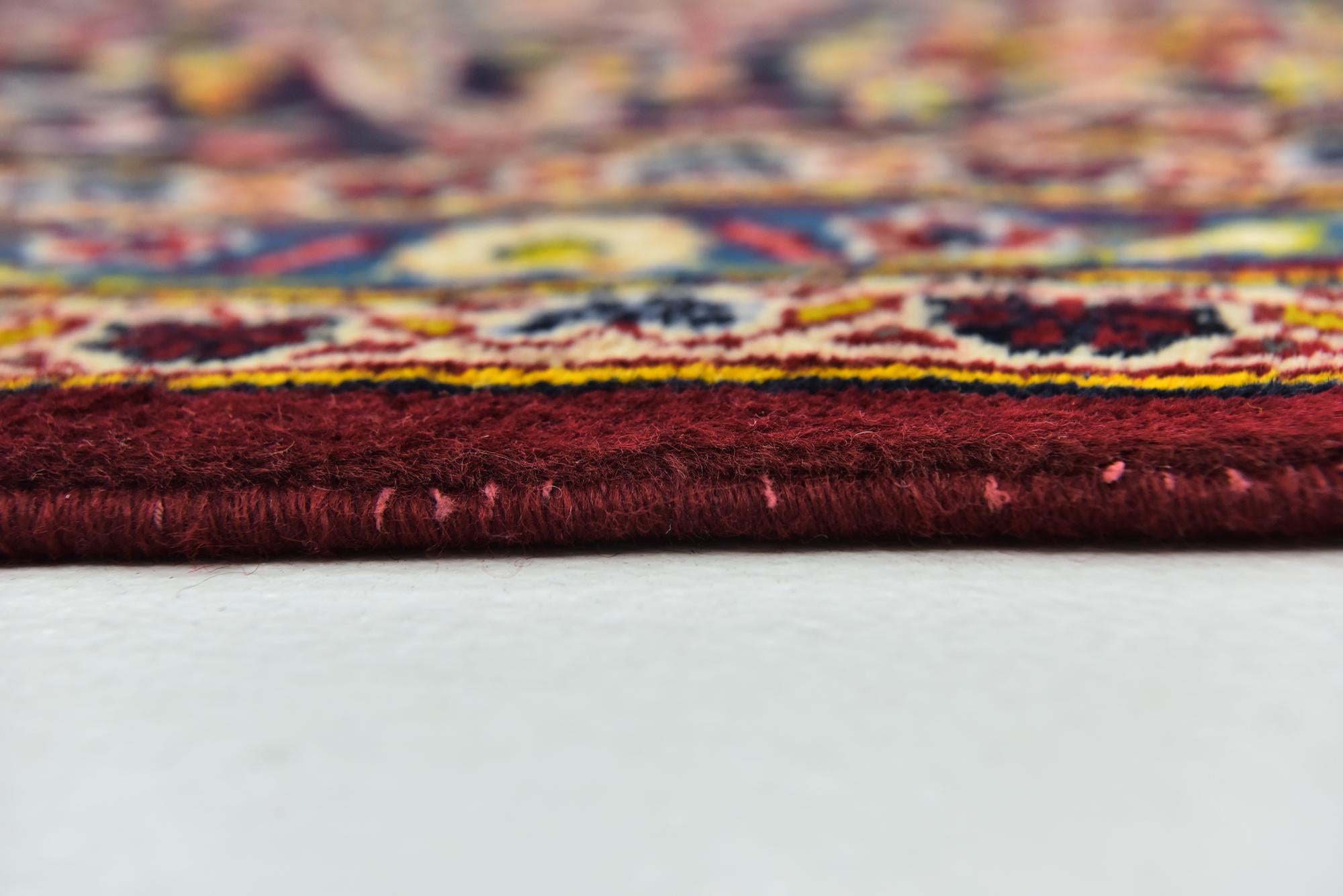 9' 8 x 12' 10 Hand Knotted Kashan Persian Wool Rug