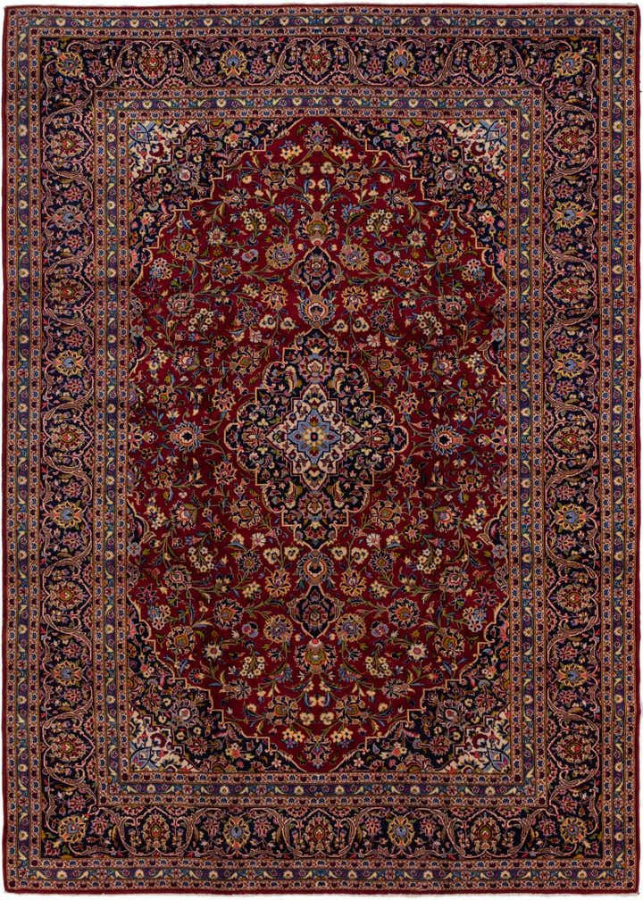9' 8 x 12' 10 Hand Knotted Kashan Persian Wool Rug