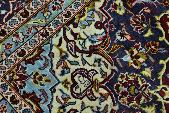 9' 5 x 12' 8 Hand Knotted Kashan Persian Wool Rug