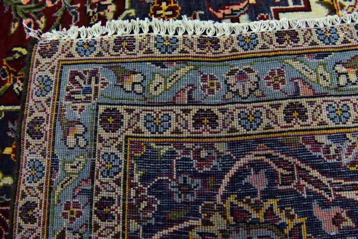 9' 5 x 12' 8 Hand Knotted Kashan Persian Wool Rug